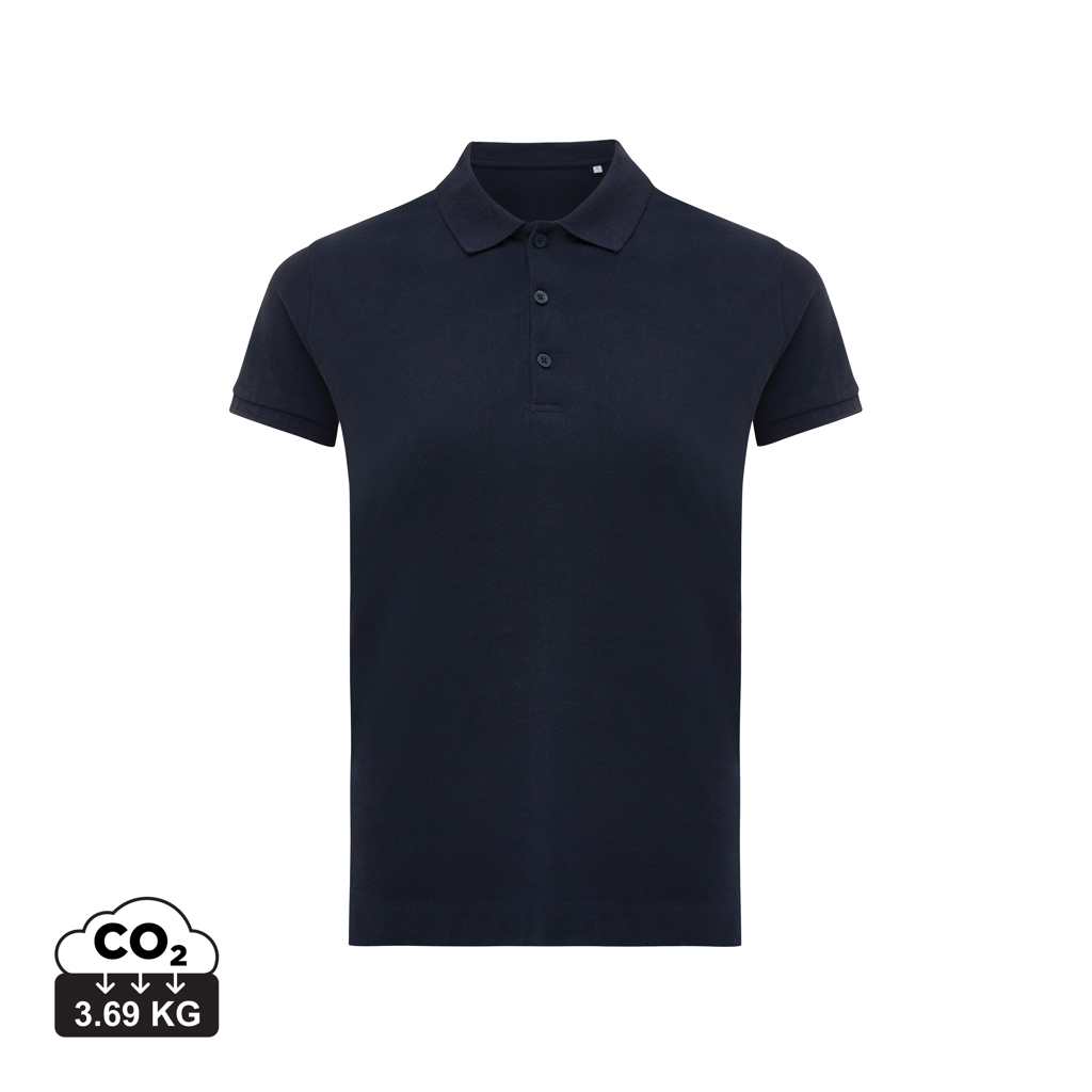 Polo publicitaire Femme coton recyclé 220g Yosemite Iqoniq Bleu marine